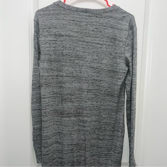 Hatch Heather Gray Ribbed Button Down Long-Sleeve Dress - Picture 7 of 8